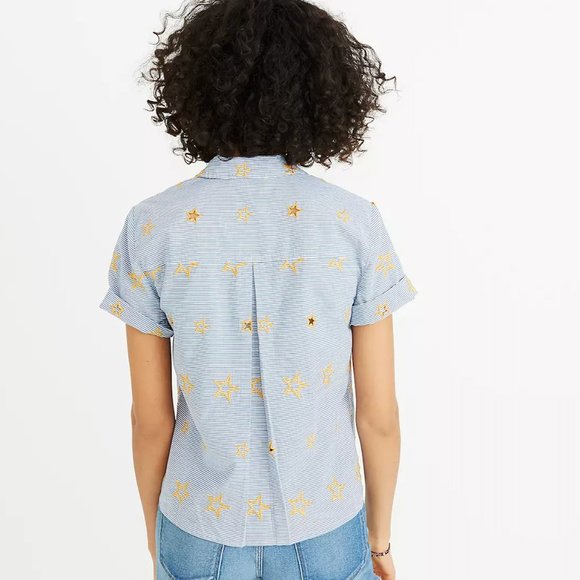 Madewell Embroidered Striped Star Shirt, XS - Picture 3 of 10